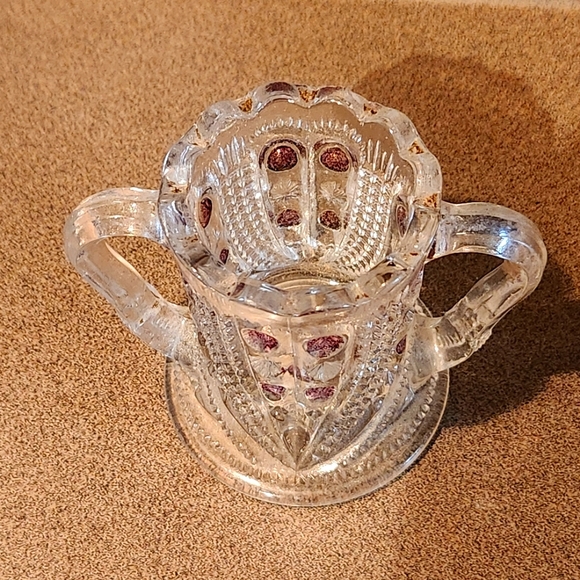 EAPG "Jeweled" Cornucopia Toothpick Holder by US GLASS - Picture 2 of 7